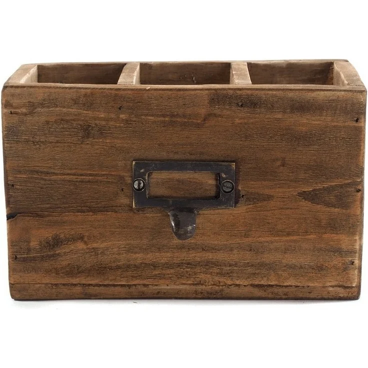 DESIGN DELIGHTS Dekoschale STIFTEHALTER "BOX 18", Altholz massiv, 19x12 cm (BxH), Stiftebox – Bild 3