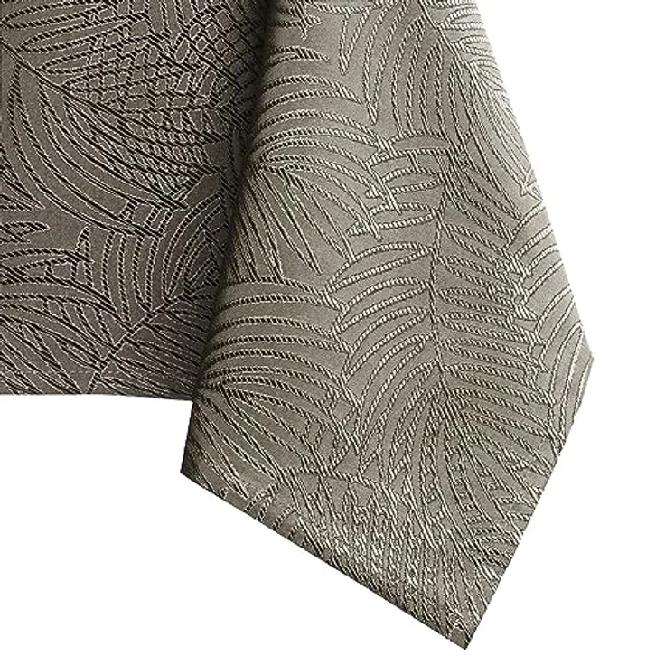 AmeliaHome Tischdecke 140x340 cm Tischtuch Tafeldecke Fleckschutz Gaia | Lotuseffekt Abwaschbar Wasserabweisend Ornament Cappuccino – Bild 1
