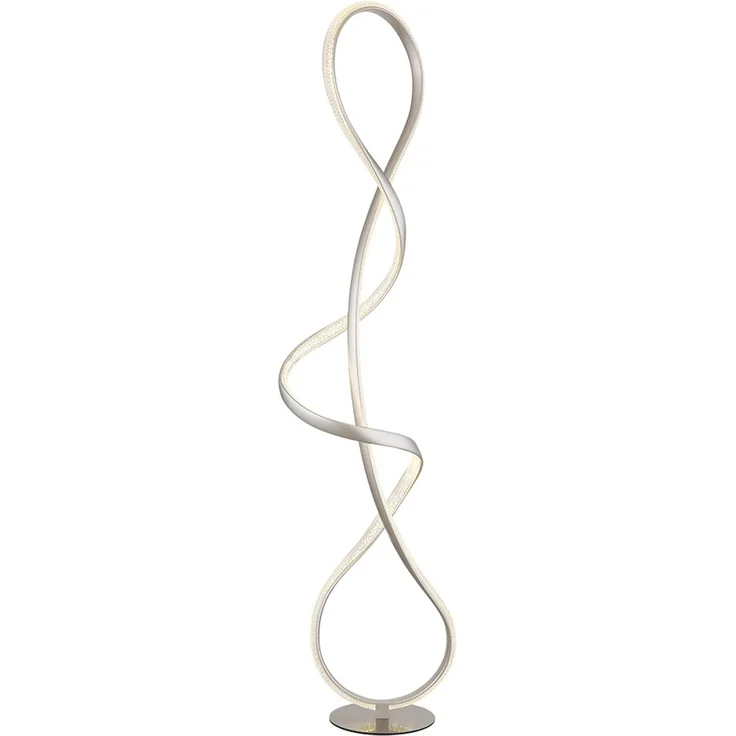 LED Stehleuchte, silber, Kristalle, H 132,5 cm – Bild 1