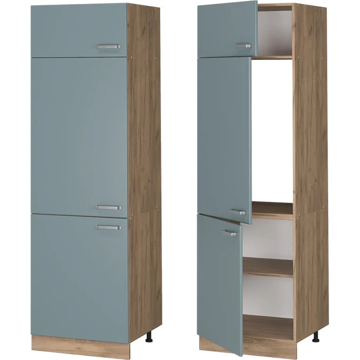 Kühlumbauschrank R-Line Blau-Grau 60 cm Vicco – Bild 5