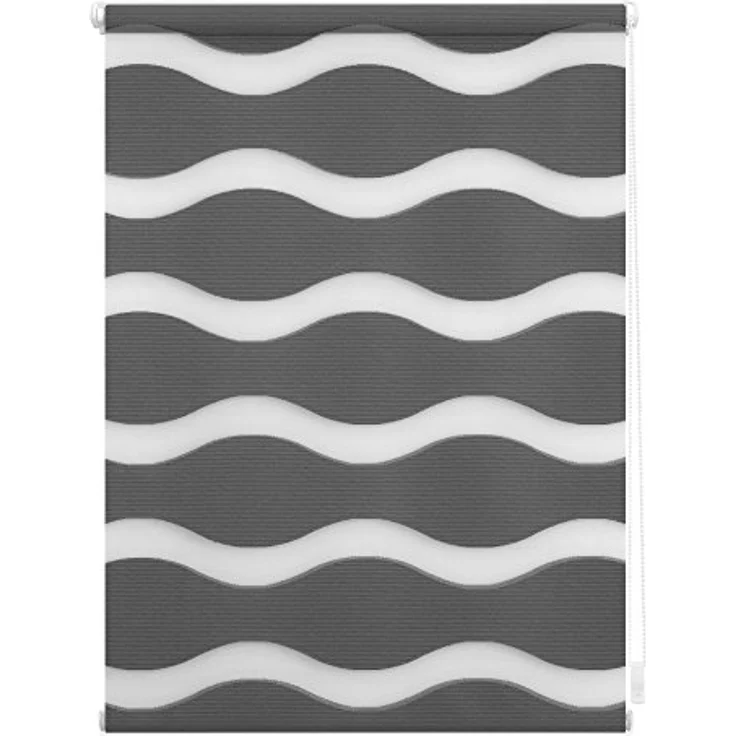 Lichtblick Sonnenschutzsysteme GmbH Doppelrollo Stockholm 45 cm x 150 cm (BxL) Anthrazit Duo Rollo in extravagantem Stil; Klemm- und schraubbar; Lichtdurchlässig und blickdicht – Bild 2