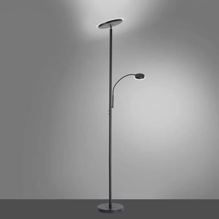 JUST LIGHT 11709-18 LED Stehleuchte Hans mit Lesearm 3000K dimmbar Schwarz – Bild 7