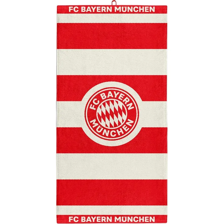 FC Bayern München Badetuch FC Bayern München I Badetuch I Rot/Weiß, Baumwolle