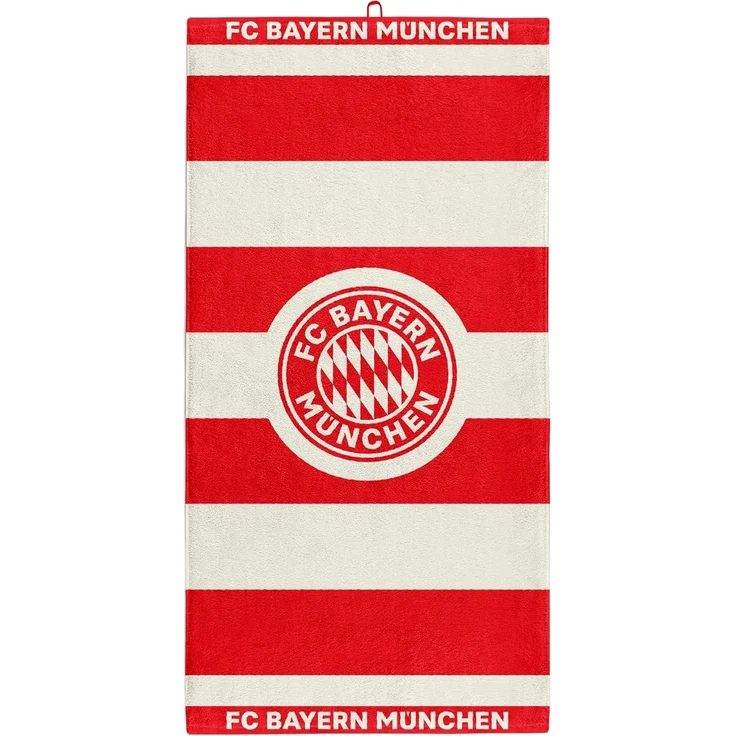 FC Bayern München Badetuch FC Bayern München I Badetuch I Rot/Weiß, Baumwolle – Bild 1