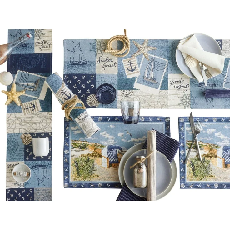 sander table + home Tischdecke Tischband "Sailor Patch", Gobelin Motiv – Bild 2