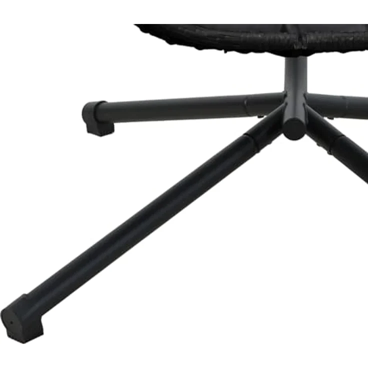 SVITA Svita Belly Hängesessel, Schwarz, Polyrattan, 90x200x100 cm, klappbar, pulverbeschichtetes Stahlgestell – Bild 9