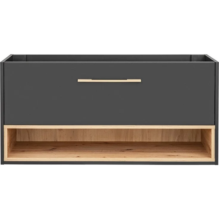 Waschtischunterschrank 120 cm BOLOGNA-56 in anthrazit mit Artisan Eiche Nb, B/H/T: ca. 120/57/46 cm – Bild 5