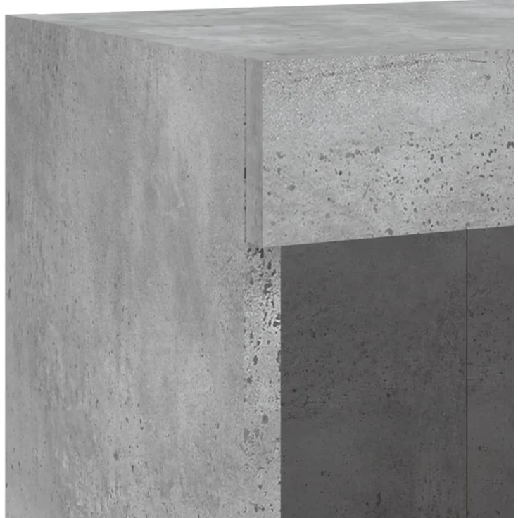 vidaXL 5-tlg. Wohnwand mit LED-Beleuchtung Betongrau Holzwerkstoff 3216693 – Bild 12