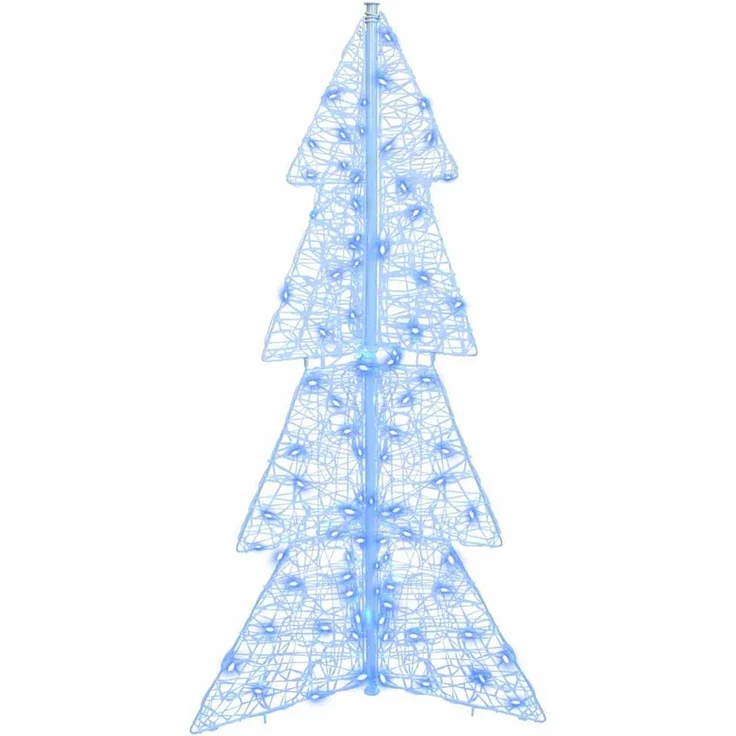 vidaXL Weihnachtsbaum Blau 120 cm Acryl 100 LEDs 42019204 – Bild 4