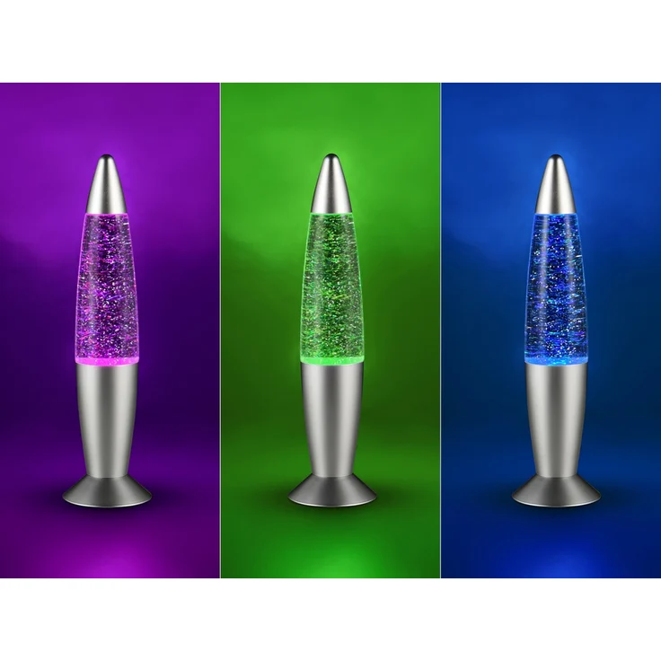 Deko LED RGB Tischleuchte mit Glitzer Batterie- oder USB betrieben, Höhe 34,5cm – Bild 9
