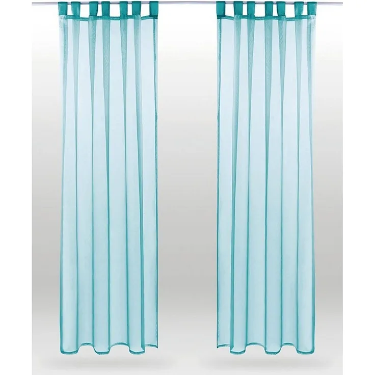 Bestlivings Vorhang (2 St), Schlaufen, transparent, Voile, Gardinenset "Transparent", 2 Schlaufenschals