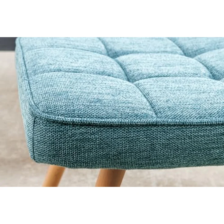 riess-ambiente Fußhocker SCANDINAVIA blau / natur (Einzelartikel, 1 St), Wohnzimmer · Strukturstoff · Massivholz · Scandinavian Design – Bild 10