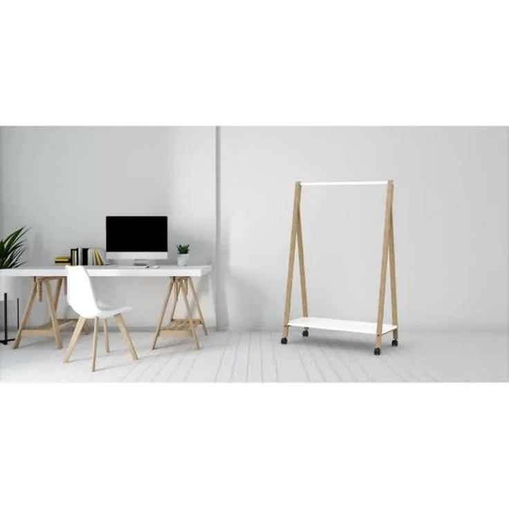 Alba Garderobenständer PMSLEEK holz/weiß – Bild 4