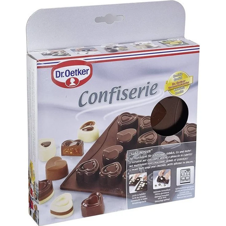 Dr. Oetker Schokoladenform Süße Herzen 02498 Pralinenform Silikonform Herzform – Bild 4