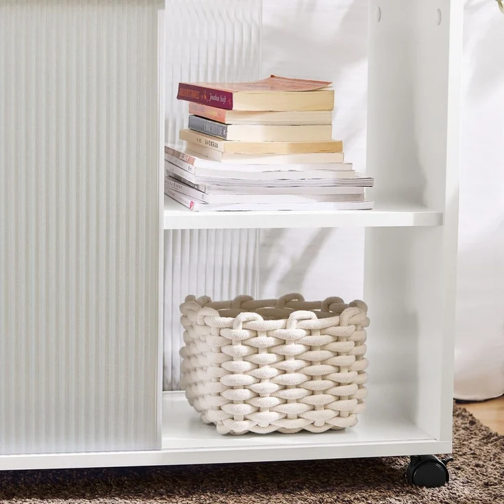 SoBuy FBT141-W Couchtisch, Spanplatte, Melamin, Weiß, 70 x 61 x 35 cm – Bild 7