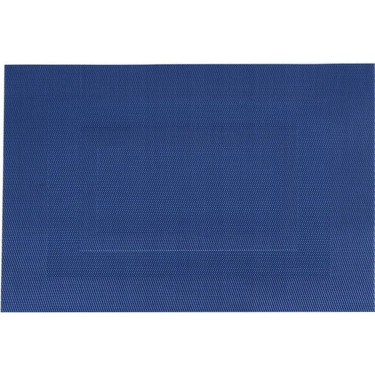 ABC 8-teiliges strapazierfähiges und hitzebeständiges Vinyl-Tischset, abwaschbar, 45 x 30 cm, dunkelblau