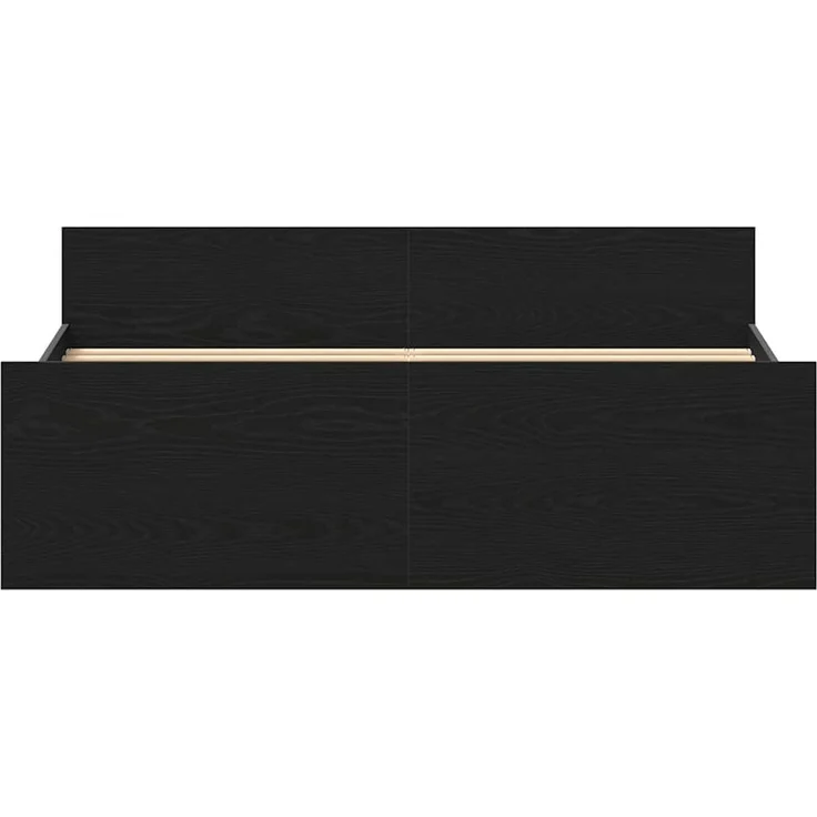 vidaXL Bettgestell ohne Matratze Schwarz Eichen-Optik 135x190 cm 3329325 – Bild 5