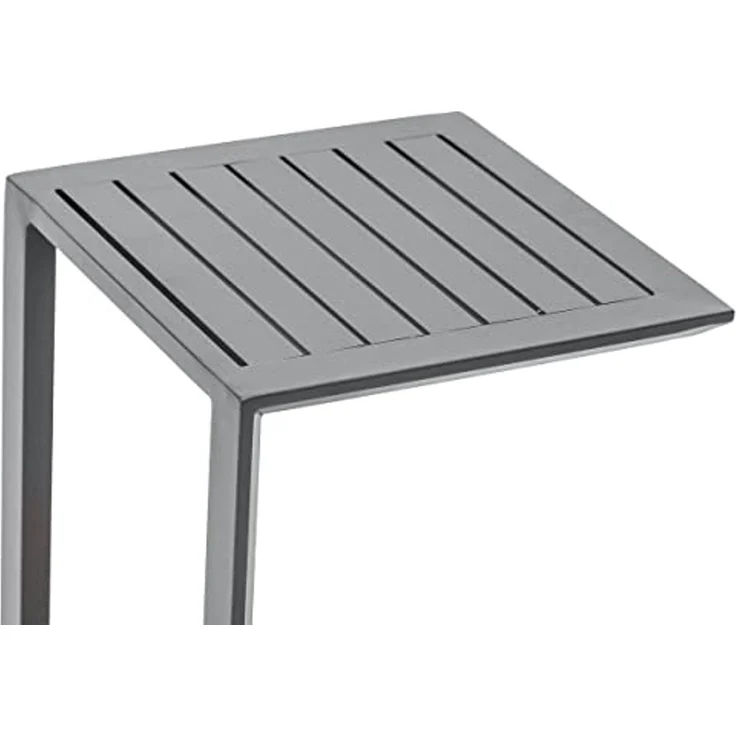 Hespéride - Quadratischer Gartenbeistelltisch Évasion in Graphitgrau - 38 × 38 cm - Graphit – Bild 4