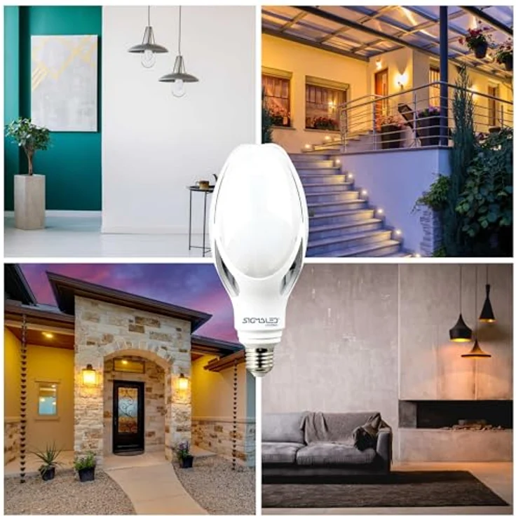 Sigmaled lighting LED-Leuchtmittel E27-Sockel, 30 W, 3300 Lumen, entspricht 210 W Glühlampen oder 85 W Energiesparlampen, LED-Glühbirne neutralweißes Licht 4000K, Ø90x212mm. – Bild 5
