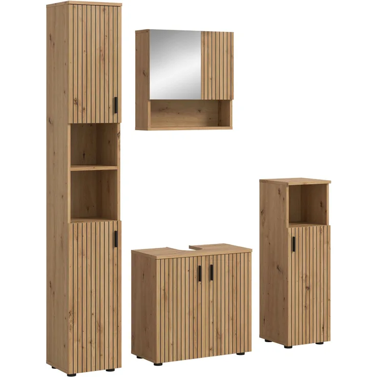 Badkombination B/H/T: 150x192x30 cm in Artisan Oak Nachbildung und --
