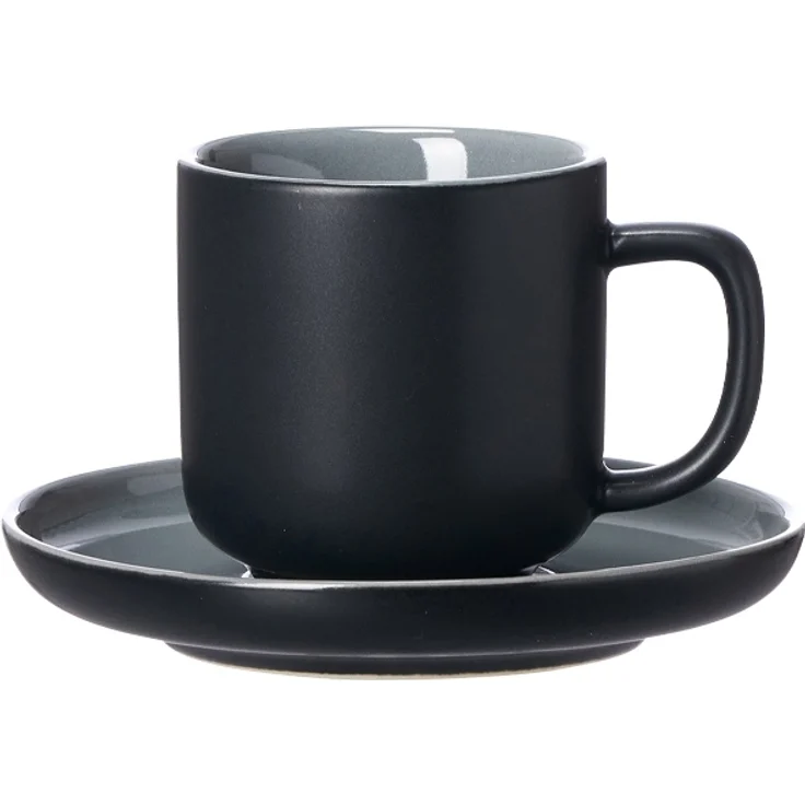 Ritzenhoff & Breker JASPER Espressotasse mit Untertasse 100 ml schwarz – Bild 1