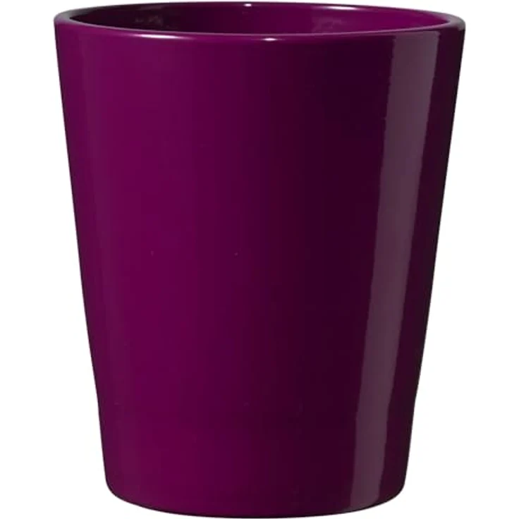 Soendgen Keramik Orchideentopf Merina Candy, 13 x 15 cm, in Brombeere, glänzend mit Wasserablauf-System – Bild 2
