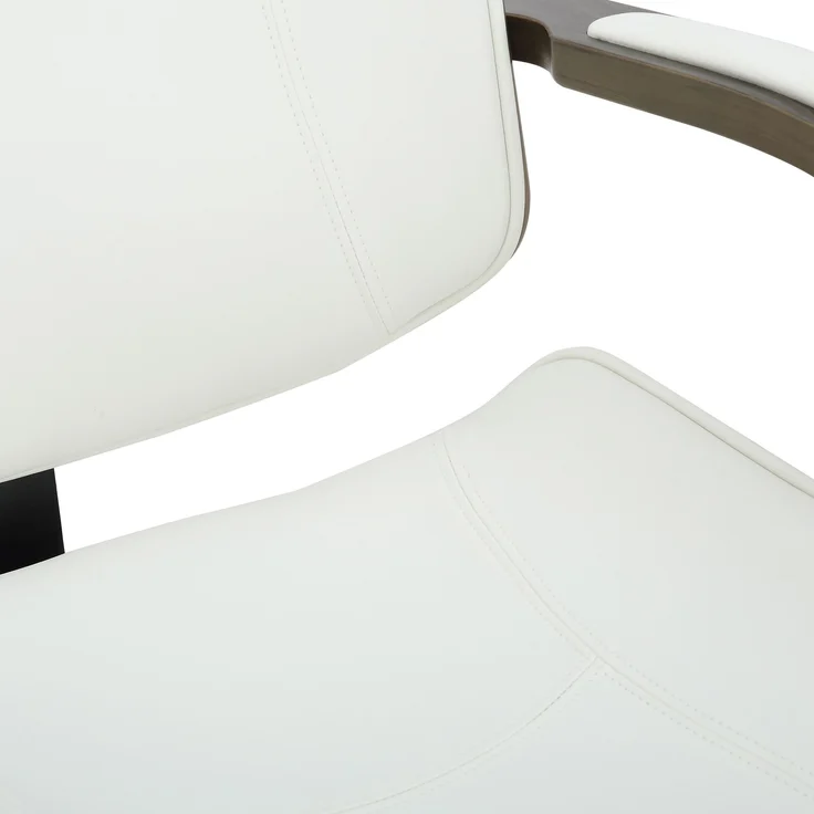 DELUKE® Bürostuhl Chefsessel KINGO Grau - 118x70x70, Weiß/Grau Kunstleder Metall Gestell ergonomische Bürostühle Homeoffice Stuhl mit Rollen – Bild 7