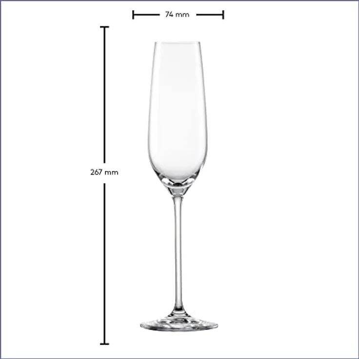 SCHOTT ZWIESEL Sektglas Fortissimo (4er-Set), elegante Champagner Gläser mit Moussierpunkt, spülmaschinenfeste Tritan-Kristallgläser, Made in Germany (Art.-Nr. 123686) – Bild 7