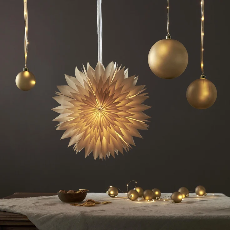 Papierstern -Dis', beige, Weihnachtsdeko, 3-lagig, Ø 50cm – Bild 5