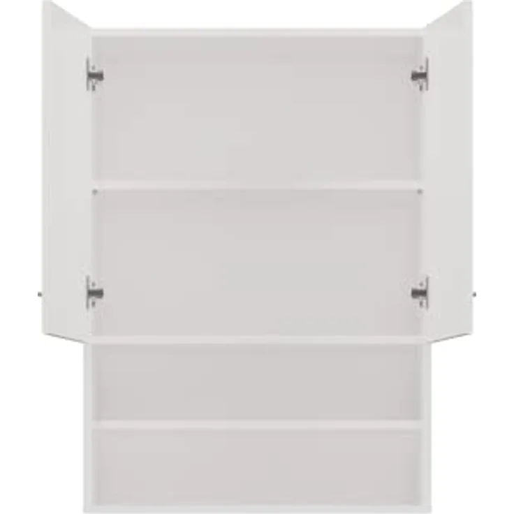 ibonto HÄNGESCHRANK Laminierte Platte Weiß 64 cm Breite, 90 cm Höhe und 30 cm Tiefe (H 90 x T 30 x B 64 cm) – Bild 6