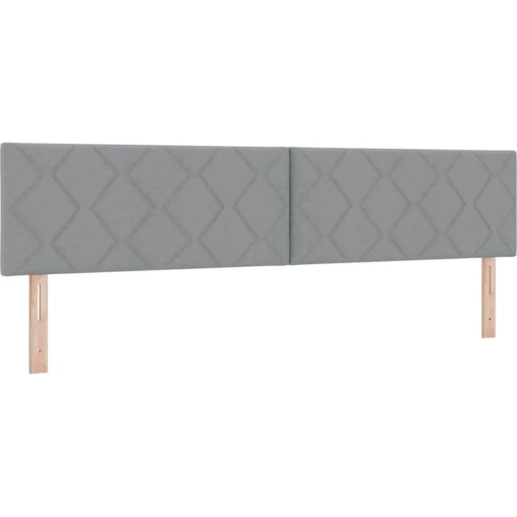 vidaXL Boxspringbett mit Kopfteil Hellgrau 200 x 200 cm Stoff 3340108 – Bild 5