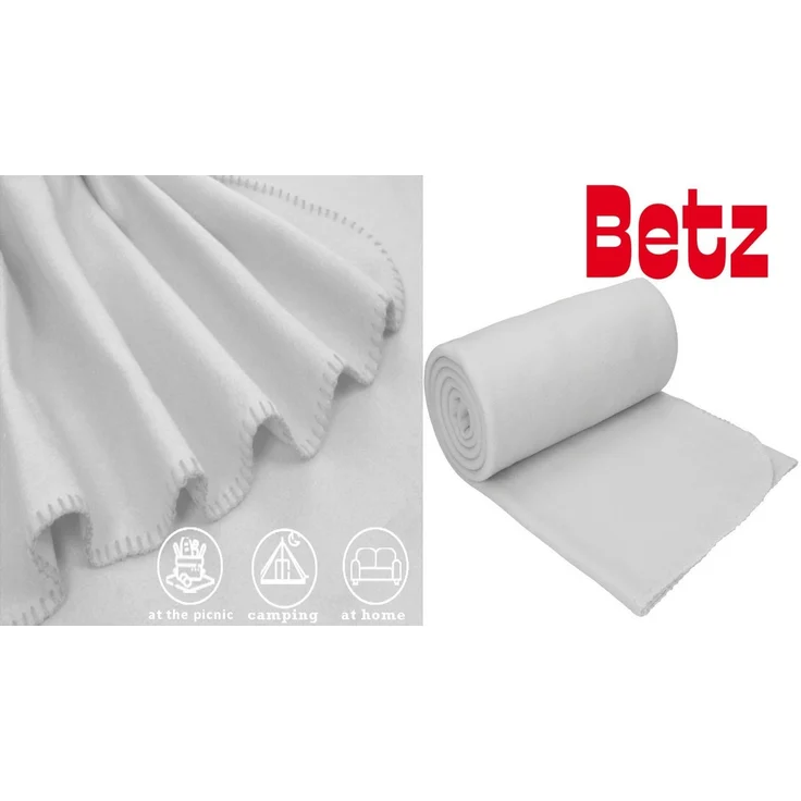 Wohndecke Luxus Fleecedecke Kuscheldecke Größe 130x170 cm Farbe silbergrau, Betz, 180 g/m² – Bild 4