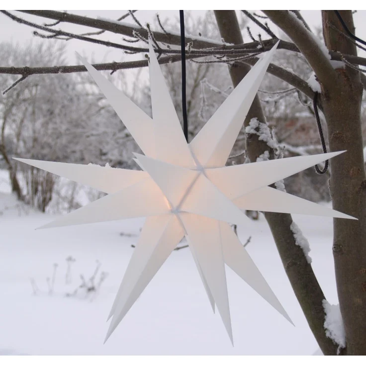Guru-Shop LED-Stern für außen Melchior Outdoor II Weiß, sehr stabiler 3D., Leuchtmittel nicht inklusive – Bild 2