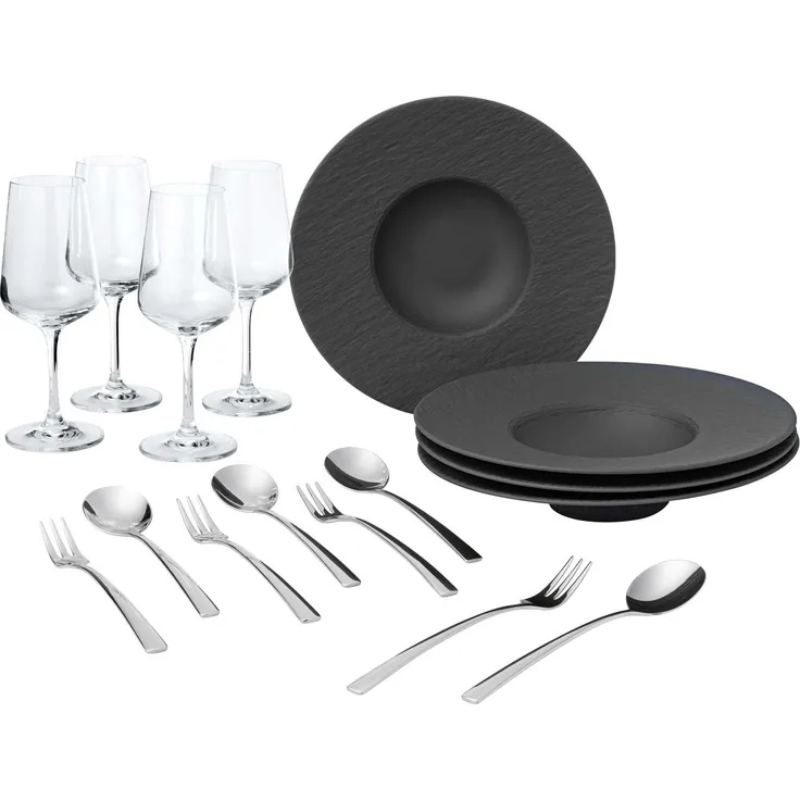 Villeroy & Boch Manufacture Rock Pasta-Set 12-teilig