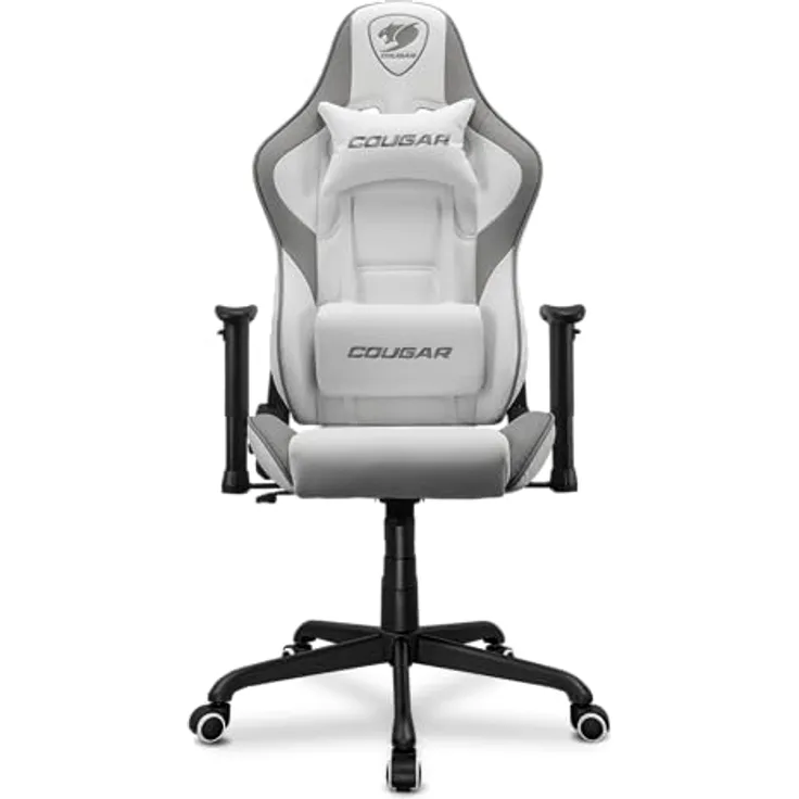 Cougar Armor Elite CGR-ELI-WHB, Gaming Stuhl mit 160° Neigung und Höhenverstellung, Weiss