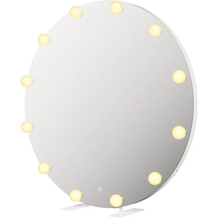SONNI Schminkspiegel Badspiegel LED Spiegel 3 Farben dimmbar, Touch + Steckdose, 80 x 80cm