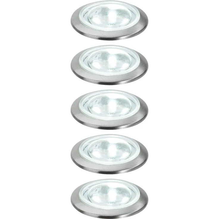 TIP 3291 TIP LED Einbauleuchten-Set Mini rund 5x0,5W Eisen gebürstet