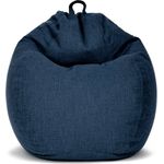 Green Bean 'Home Linen' Indoor Sitzsack mit EPS-Perlen Füllung, waschbar, Leinen dunkelblau, 80 x 50 x 90 cm, 200 l