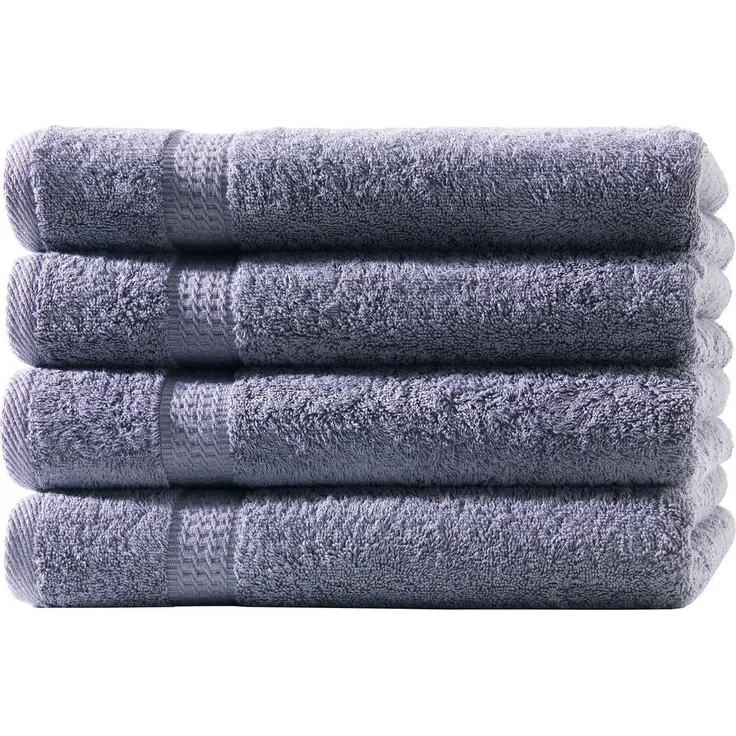 4X Handtuch | Anthrazit | 100% Baumwolle Frottier | Oeko-TEX® Standard 100 | Premium Qualität 500 g/m² – Bild 1