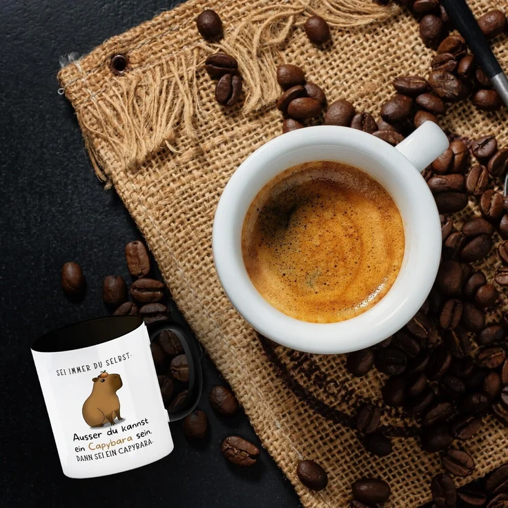 speecheese Tasse Sei immer du selbst ausser kannst ein Capybara sein Kaffeebecher in – Bild 3
