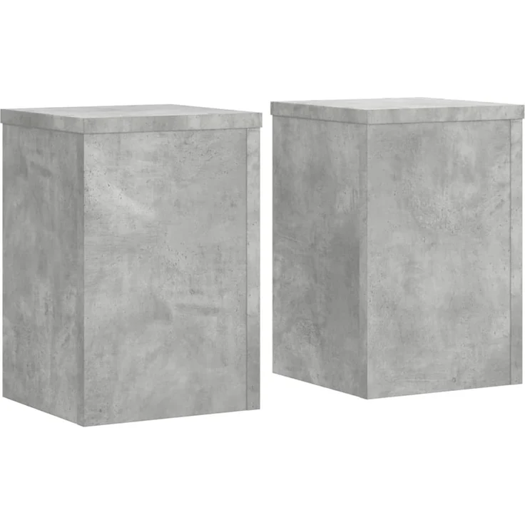 vidaXL Pflanzenständer 2 Stk. Betongrau 20x20x30 cm Holzwerkstoff 852900 – Bild 2