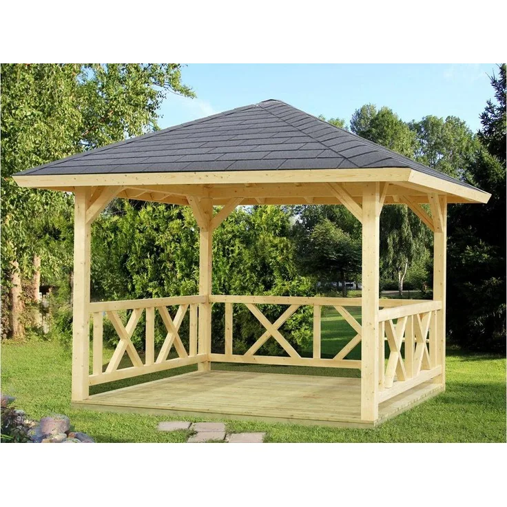 Palmako Holz-Pavillon Betty 300x300 cm ohne Fußboden Holzpavillon 4743142052570