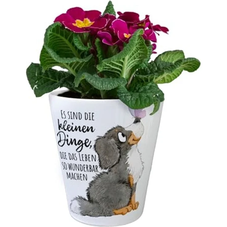 speecheese Blumentopf Hund Blumentopf mit Spruch Die kleinen Dinge machen das Leben so – Bild 2