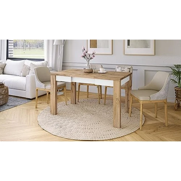 designimpex Esstisch Design Fonte Tisch ausziehbar 85 bis 130 cm – Bild 2