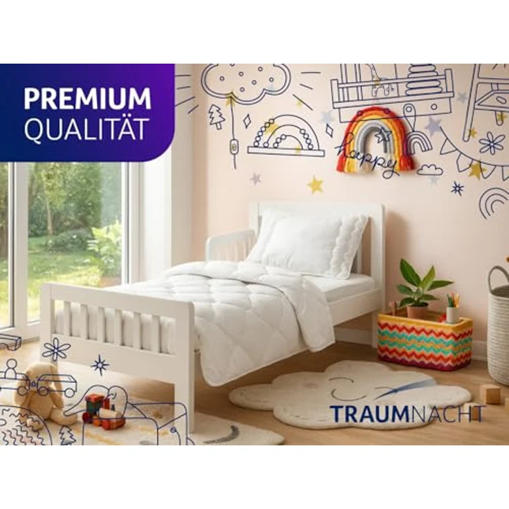 Traumnacht Kinderbettenset, Übergangsdecke, 100x135 cm und 1x Kopfkissen 40x60 cm, aus kuscheliger Mikrofaser, Öko-Tex zertifiziert, produziert nach deutschem Qualitätsstandard – Bild 4