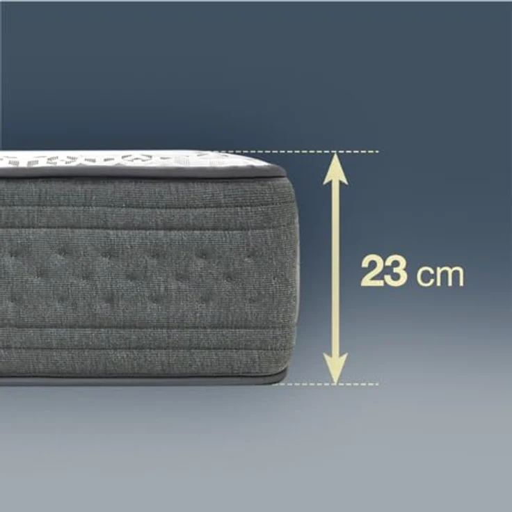 KUO Dream - DreamFlex Matratze | Viskoelastisch | Ergonomisch & Atmungsaktiv | Sommer-/Winterseite | Höhe 23 cm | Lendenwirbelstütze, 80x180 cm – Bild 4