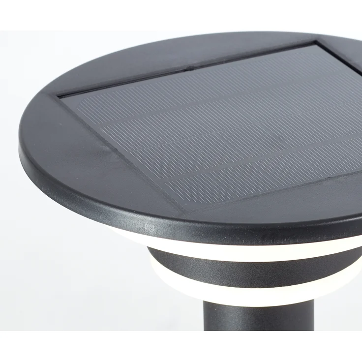 Brilliant LED Stehlampe Garvina Solar, 85 cm, 430 lm, 3000 K, Edelstahl, schwarz – Bild 6