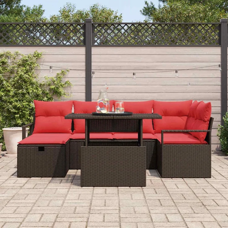 vidaXL Gartensofa-set 7 stk. Poly-Rattan 3359801 – Bild 3