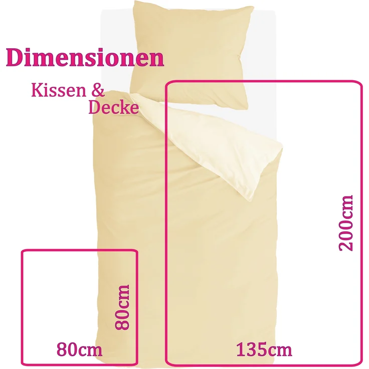 Bettwäsche-Set (135x200cm) - Byrklund Side Way Ocher-Yellow/White – Bild 2