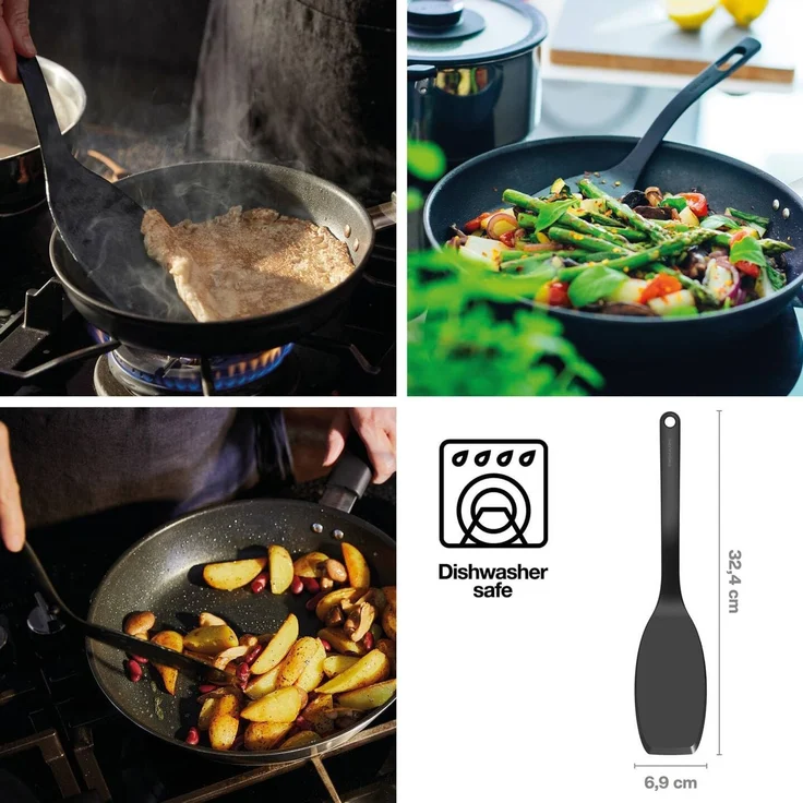 Fiskars Functional Form Pfannenwender, Pfannen Wender, Bratwender, Küchenhelfer, Aluminium, 32 cm, 1023612 – Bild 2